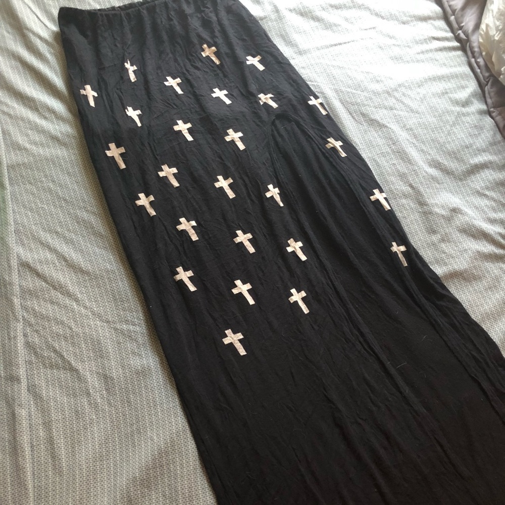 Gothic side-split skirt